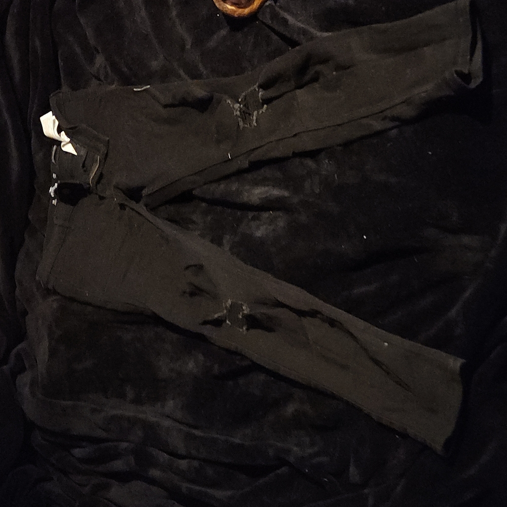 Hollister black ripped super skinny jeans